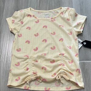 Cream Rainbow Print Kids Tee
